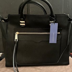 Rebecca Minkoff Leather Satchel. Brand new bag made of black Saffiano Leather.